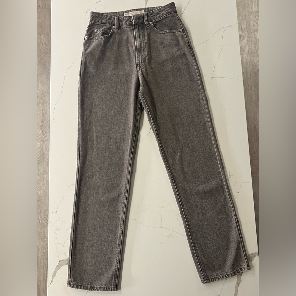 ASOS Tall Straight Leg Jeans in Dark Gray